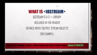 C++ Tutorial | Intro | Hello World | What is iostream libraries and how to use iostream