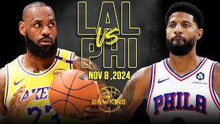 Los Angeles Lakers vs Philadelphia 76ers Full Game Highlights | Nov 8, 2024 | FreeDawkins