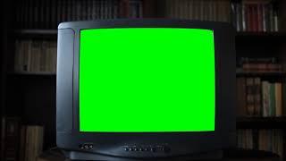 Vintage Retro TV Green Screen Chroma Key