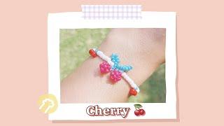 How to Make Cherry Beaded Bracelet Jewelry (Easy DIY) 