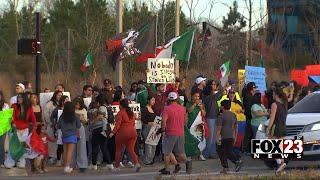 Video: People gather on Riverside to protest immigration rights