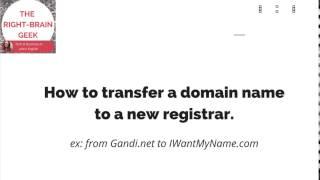 How to transfer a domain name to a new registrar. Step 1.