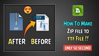 How to Make Zip File to ttf/otf File | zip फ़ाइल को ttf फ़ाइल कैसे बनाये  TECHNO VICKY 