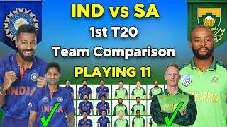 India Vs South Africa 1st T20 Playing 11 Comparison