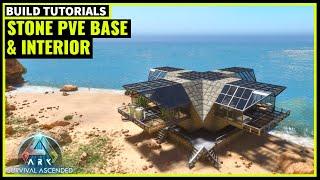 How To Build A Stone PVE Base & Interior | Ark Survival Ascended