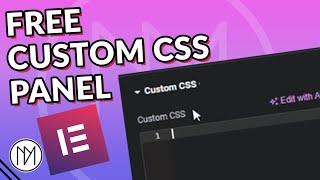 Add Custom CSS Panel to Elementor for Free
