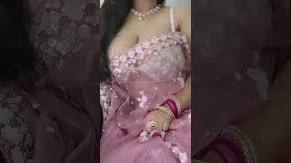 Hot Mils on Saree Beautiful Big Boobs Model Saree Viral Insta Reel Trending Saree Design with Bra