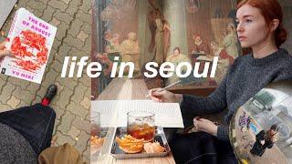 a quiet winter week in my life in seoul, korea vlog  bookstores, rainy cafe dates, in my apartment