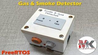 DIY Gas and Smoke Detector || MQ-135 and MQ-3 Sensors #freertos #rtos #gassensor #smoke