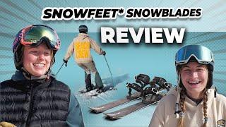These Girls Testing Snowfeet* Snowblades | Do They Hate it? | Short Ski | Skiboards | Review