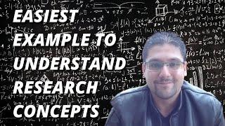 EASIEST EXAMPLE TO UNDERSTAND RESEARCH CONCEPTS / Dr. Hassaan Tohid