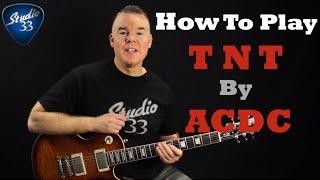 How to play TNT by ACDC on guitar - Easy beginner guitar song