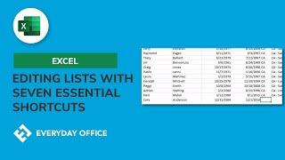 7 ESSENTIAL Editing Shortcuts in Excel