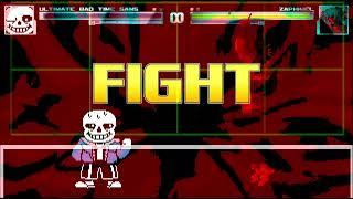 Ultimate Bad Time Sans vs Zaphkiel. MUGEN