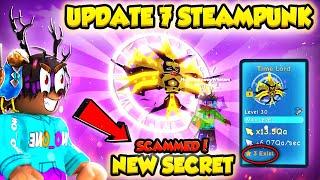  I SCAMMED The New SECRET *TIME LORD* 19Qa+ Stats | NEW!! STEAMPUNK Update in Clicker Simulator