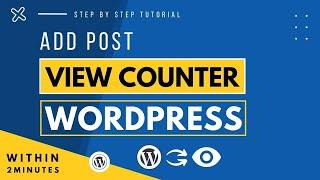 How To Add Post View Counter In WordPress | Post Views Counter WordPress 2024