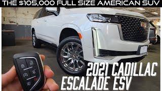 2021 Cadillac Escalade ESV Premium Luxury: Start up & Review