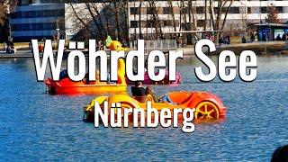 Unterwegs mit E-Scooter am Wöhrder See in Nürnberg  4K