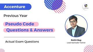 (2024) Accenture Previous Pseudocode Questions | Accenture Exam Questions |Talent Battle| 2024 Batch