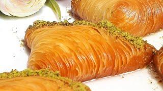 Kolay Midye Tatlısı/Kat Kat Açılan Nefis Şerbetli Tatlı/Kolay İnce Açmadan Baklava Nasıl Yapılır/