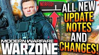WARZONE: New WEAPON UPDATE PATCH NOTES! BROKEN META FINALLY NERFED! (WARZONE Update)