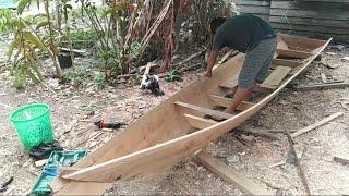 Cara mudah membuat perahu kayu buat mancing, tutorial lengkap