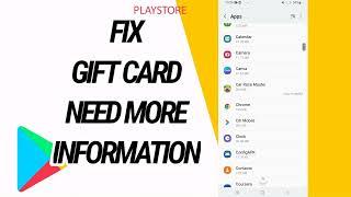 How To Fix And Solve Gift Card Need More Information On Google Play Store