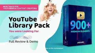 YouTube Library Pack for Premiere Pro & After Effects-VideoHive | Review and How to use it Properly