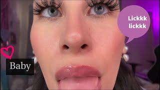 Cleaning your face with my Tongue ASMR