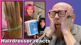 HAIRDRESSER REACTS TO CRAZY HAIR FAILS & WINS FROM ON TIK TOK & REELS