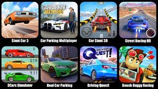 Car Parking Multiplayer, Car Stunt 3D, 3Cars Simulator, Real Car Parking: Parking Master, BB Racing