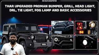 Thar Upgraded Proman bumper, grill, head light, drl, fog lamp and basic accessories @rscarmodifiers