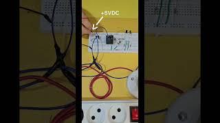 Turn on the 220 vac lamp using IR sensors & relay