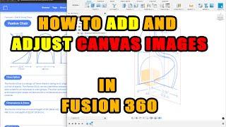 Fusion 360 - How to Add and Adjust Canvas Images #fusion360 #3ddesign #freeform