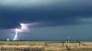 Supercell Thunderstorm/Rapidly Rotating Wall Cloud- Amarillo, TX June 11th, 2005