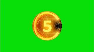 5 Second Timer Countdown with Sound in Green Screen for Educational Video | No Copyright|