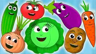 Учим овощи - Развивающий мультфильм - Овощи -  Детская песня - песенка про овощи.