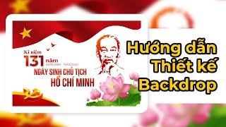 Ezdesign: Thiết kế Backdrop kỉ niệm ngày 19/05 sinh nhật Bác Hồ #Shorts