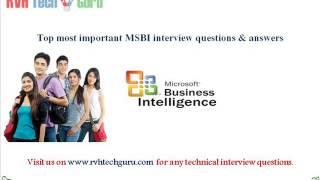 Top 99 MSBI interview questions and answers-RVH tech guru