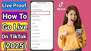 how to go live on tiktok in 2025 || go live on tiktok without 1000 followers || go live on tiktok