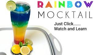 How to Make a Rainbow Mocktail | Refreshment drinks | Easy quick best mocktails | By Neeldiya