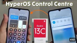 Redmi 13C control center blur in HyperOS and miui 14 #youtubeshorts