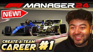 F1 Manager 24 'CREATE A TEAM' CAREER Part 1: Our Road to Glory in F1 Begins!