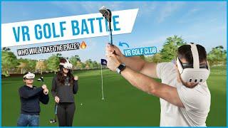 Can Beginners Beat the Real Golfer in VR Golf+ Match? | Meta Quest 3 + G-Iron VR Golf Club