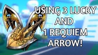 USING 3 LUCKY AND 1 REQUIEM ARROW IN DBZ Adventures Unleashed / Anime Rifts