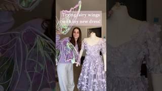 Trying fairy wings with my new dress! #fairycore #fairy #fairywings #sewing