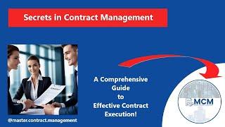 Introduction to the Secrets in Contract Management (step by step) #contractmanagement