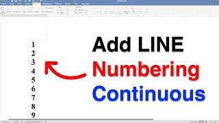 How To Add Line Numbering In Word