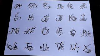 I did draw A2Z letter tattoo designs  must watch || amazing letter tattoos