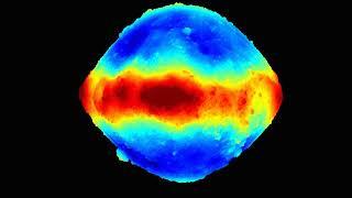 Rotating 3D elevation map of the asteroid Bennu